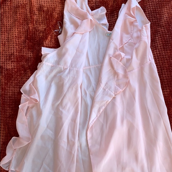 Peach Charlotte Russe Wrap Dress - Picture 5 of 5